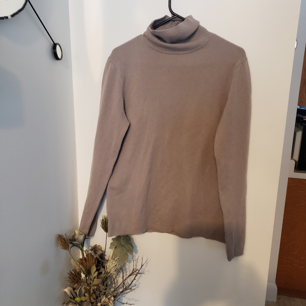 Beige turtle neck sweater